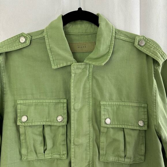 Blank NYC Green Twill Utility Zip up Jacket Womens Size XS - Picture 3 of 9